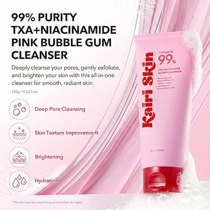 Dark Spot Erasing Deep Cleanser: TXA Niacinamide 99 Pink Bubble Gum Formula