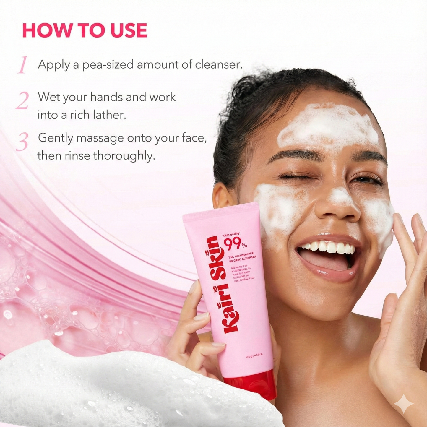 Dark Spot Erasing Deep Cleanser: TXA Niacinamide 99 Pink Bubble Gum Formula