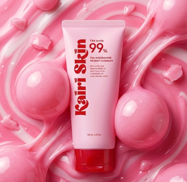 Main image for TXA Niacinamide 99 Pore Care Pink Bubble Gum Deep Cleanser is a treatment-focused wash designed to fade post-acne hyperpigmentation and smooth uneven texture while removing makeup, oil, and buildup - without destroying your already-compromised moisture barrier.