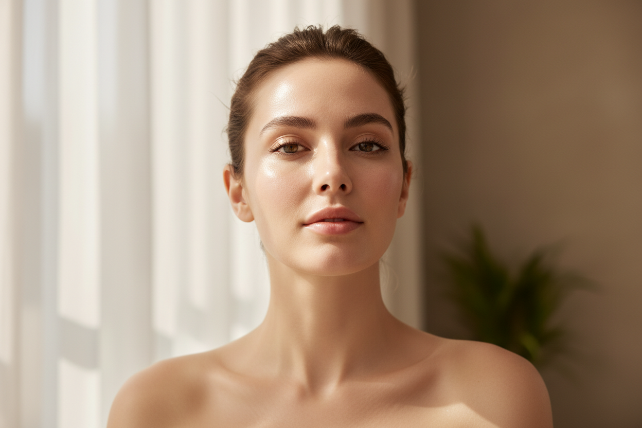 Women with clear skin